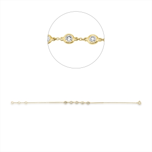 Armband Zarge 14kt Gelbgold mit 0,34ct Diamanten