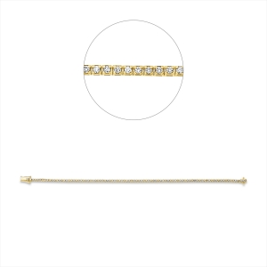 Tennisarmband 4er-Krappe 18kt Gelbgold mit 1,05ct Diamanten