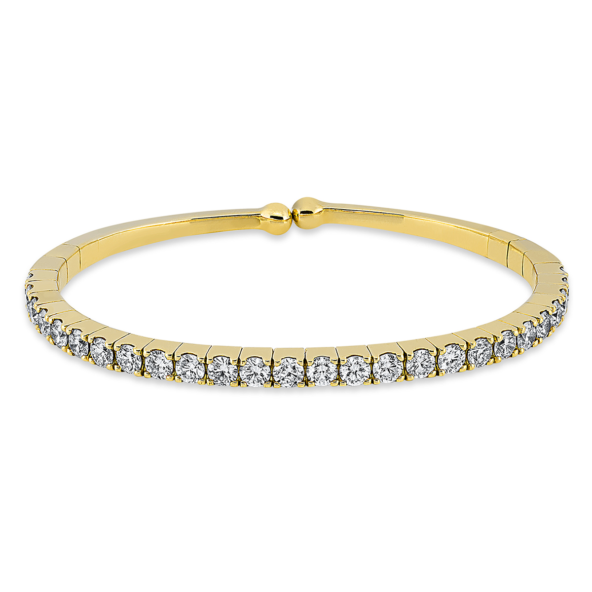 Armreif  18kt Gelbgold mit 3,89ct Diamanten