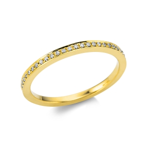 Memoire halb Ring  18kt Gelbgold mit 0,09ct Diamanten