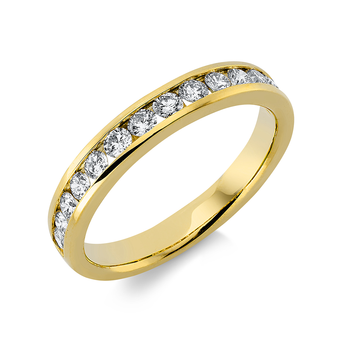 Memoire halb Ring  18kt Gelbgold mit 0,50ct Diamanten