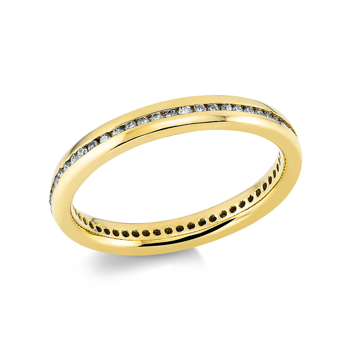 Infinity Memoire Ring  18kt Gelbgold mit 0,22ct Diamanten