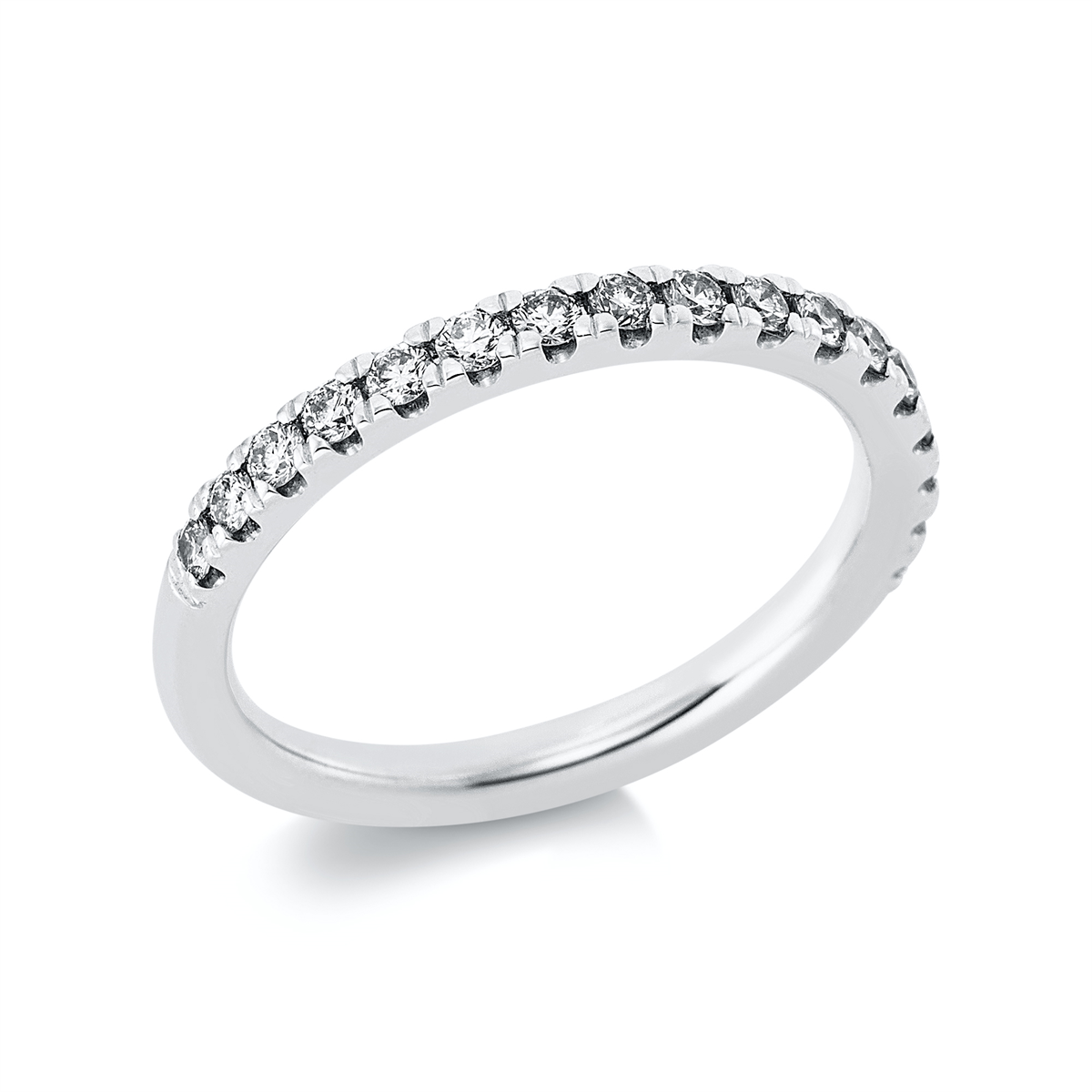 Memoire halb Ring  950PL Platin mit 0,39ct Diamanten