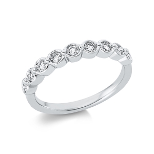 Memoire halb Ring Zarge 18kt Gelbgold mit 0,34ct Diamanten