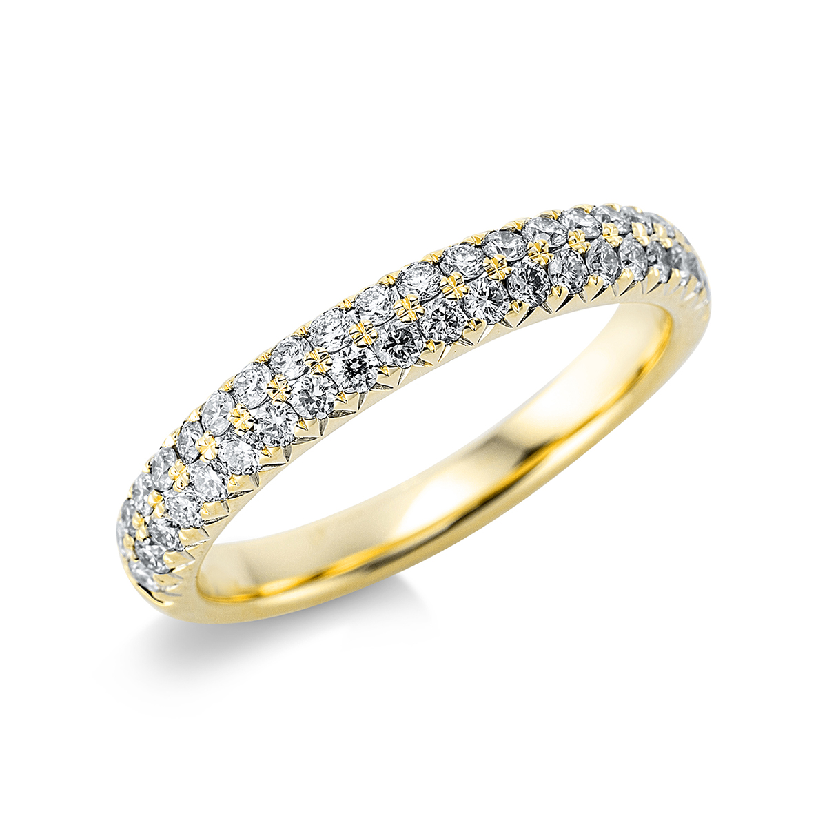 Memoire halb Ring  18kt Gelbgold mit 0,50ct Diamanten