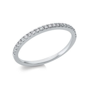 Memoire halb Ring  18kt Weißgold mit 0,17ct Diamanten