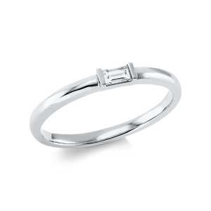 Solitaire Ring  18kt Weißgold mit 0,10ct Diamanten