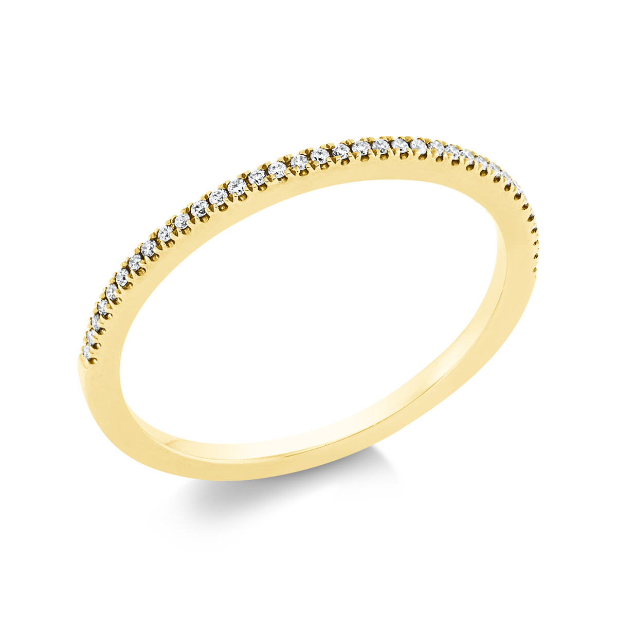 Memoire halb Ring  18kt Gelbgold mit 0,08ct Diamanten