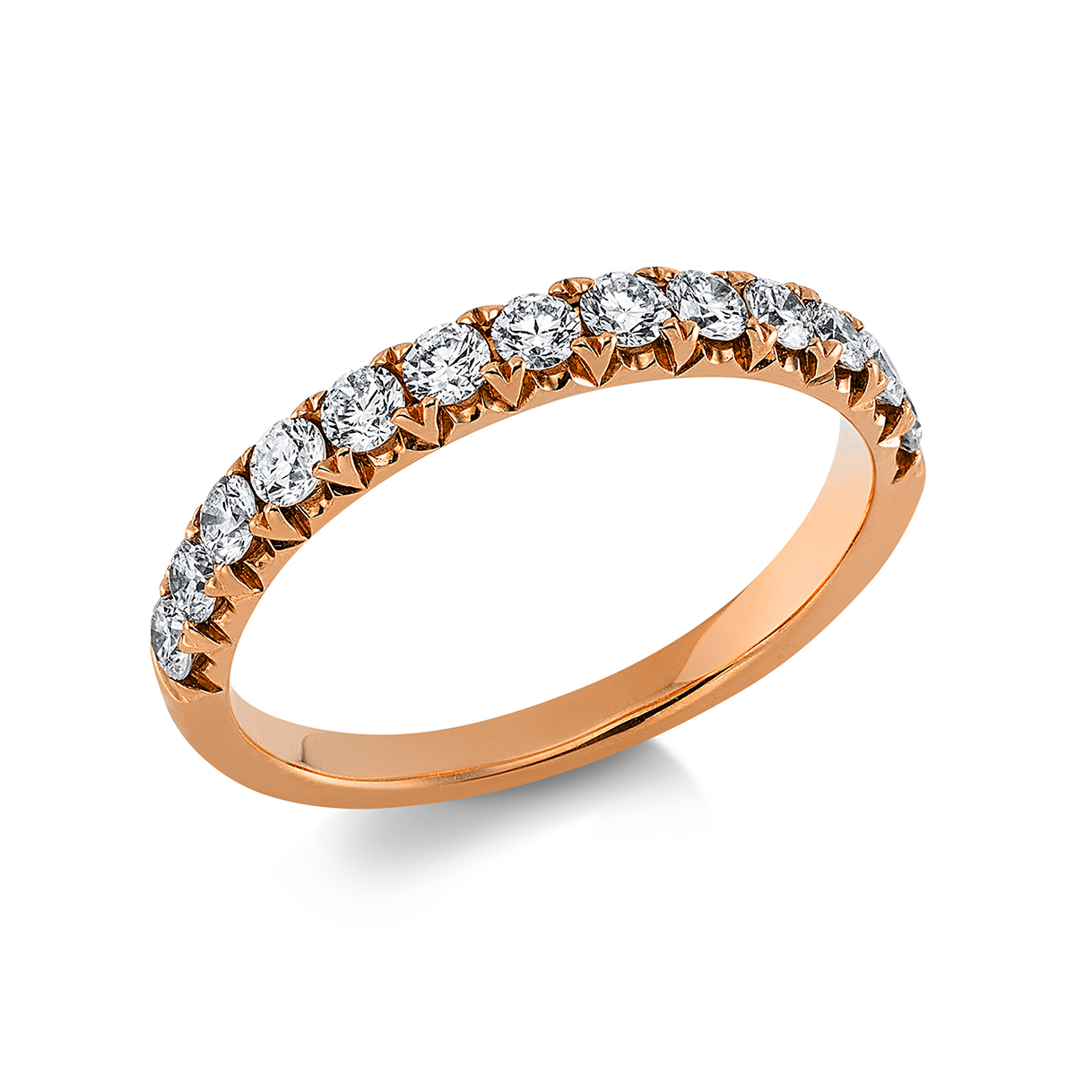 Memoire halb Ring  18kt Rotgold mit 0,52ct Diamanten