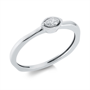 Solitaire Ring  18kt Rotgold mit 0,08ct Diamanten