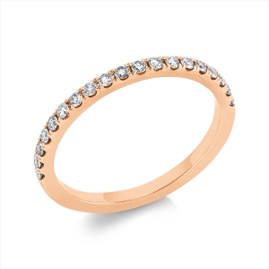 Memoire halb Ring  18kt Rotgold mit 0,28ct Diamanten