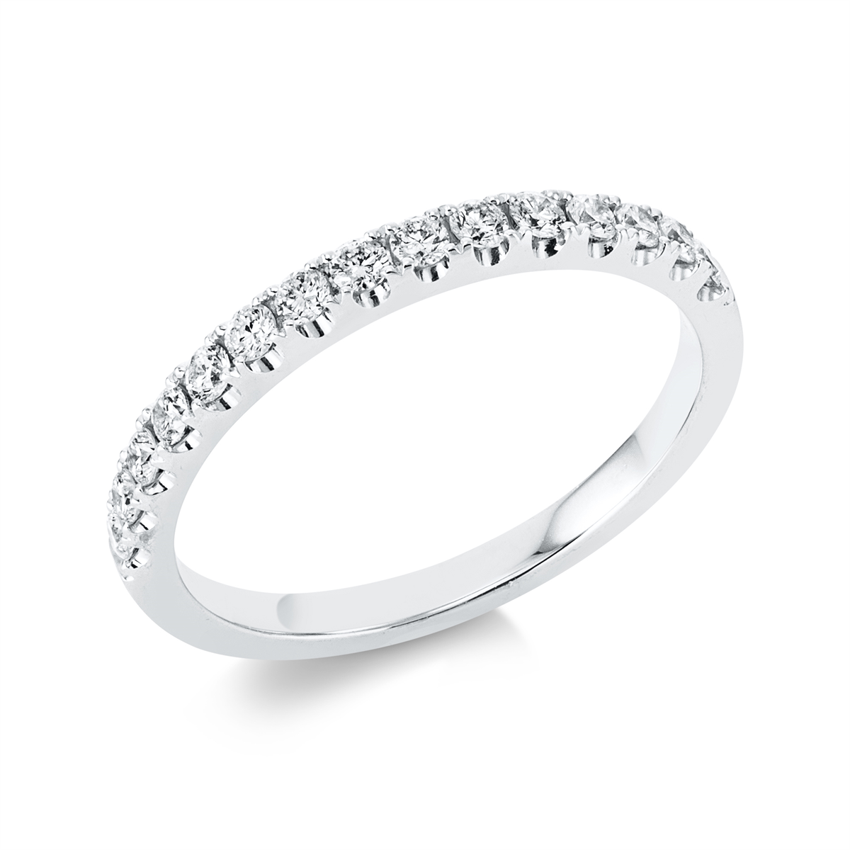 Memoire halb Ring  18kt Weißgold mit 0,33ct Diamanten