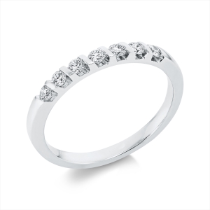 Memoire halb Ring  18kt Weißgold mit 0,28ct Diamanten