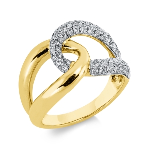 Pavé Ring  14kt Gelbgold mit 1,07ct Diamanten