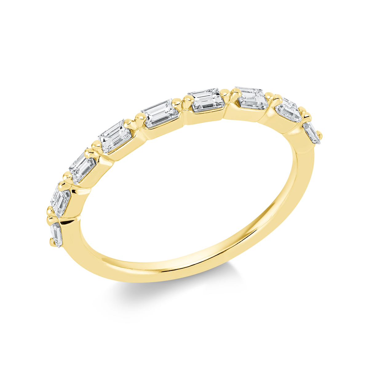 Memoire halb Ring  18kt Gelbgold mit 0,45ct Diamanten