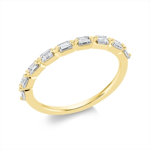 Memoire halb Ring  18kt Gelbgold mit 0,45ct Diamanten