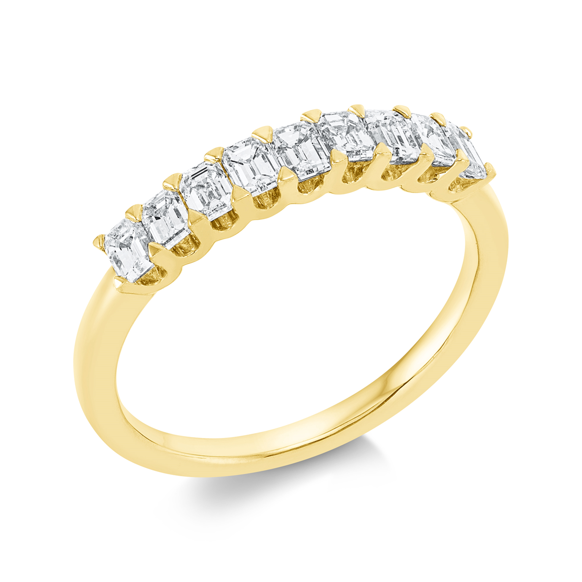 Memoire halb Ring  18kt Gelbgold mit 0,82ct Diamanten