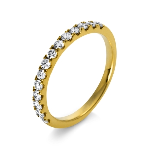 Memoire halb Ring  18kt Gelbgold mit 0,42ct Diamanten