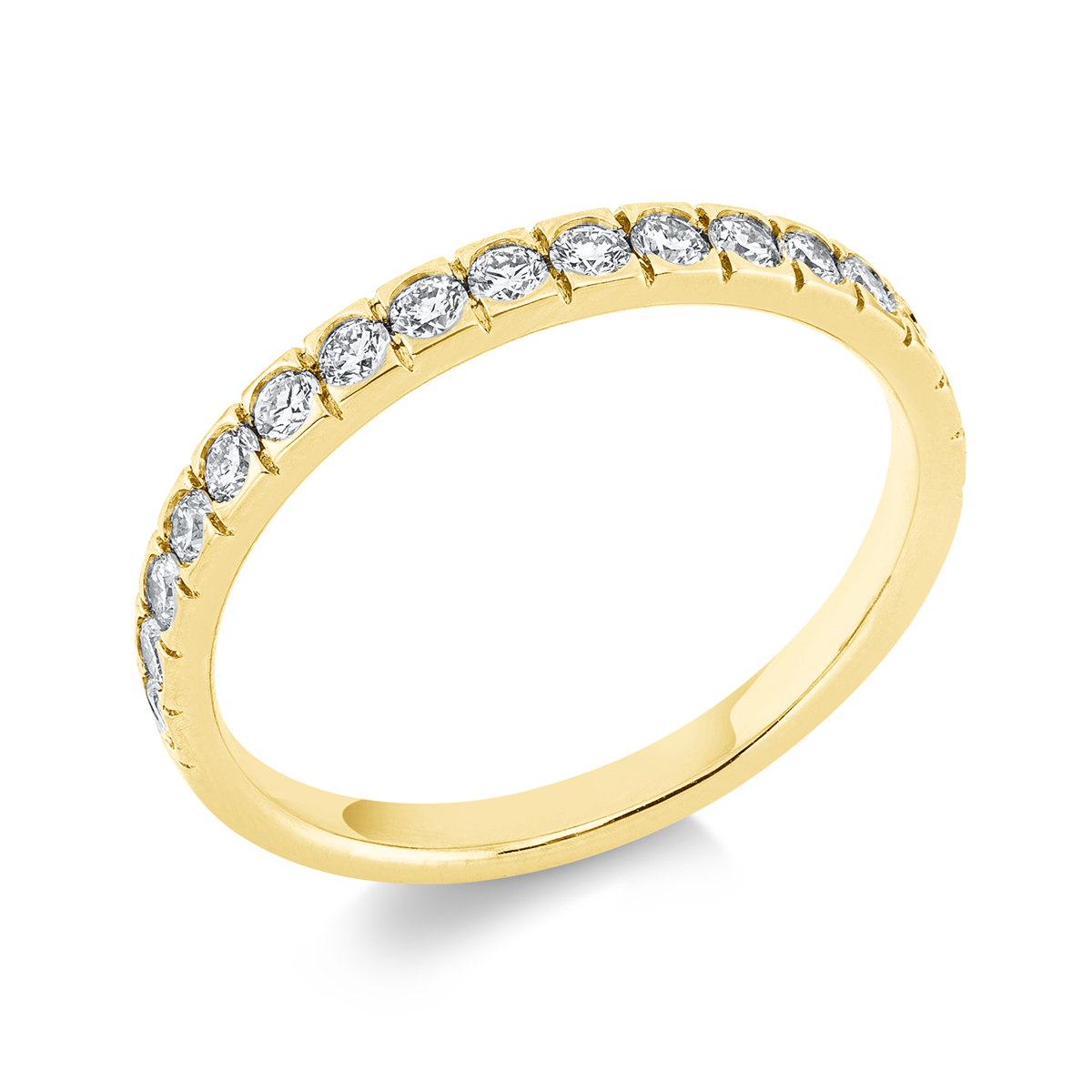 Memoire halb Ring  18kt Gelbgold mit 0,44ct Diamanten