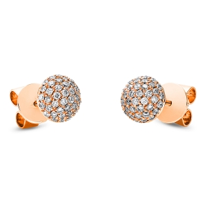 Pavé Ohrstecker  18kt Gelbgold mit 0,43ct Diamanten