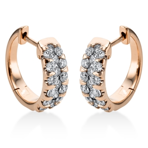 Pavé Creolen  18kt Gelbgold mit 1,01ct Diamanten