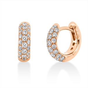 Pavé Creolen  18kt Gelbgold mit 0,34ct Diamanten