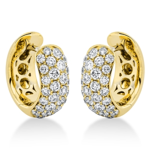 Pavé Creolen  18kt Gelbgold mit 0,84ct Diamanten