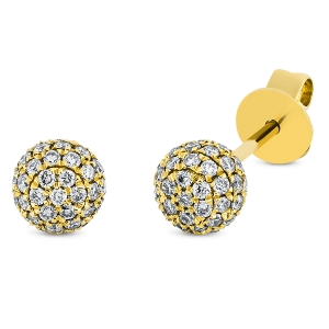 Pavé Ohrstecker  18kt Gelbgold mit 0,35ct Diamanten