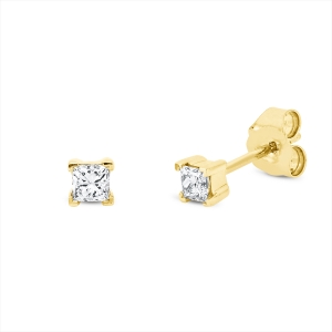 Solitaire Ohrstecker 4er-Krappe 18kt Gelbgold mit 0,23ct Diamanten