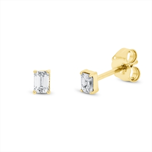 Solitaire Ohrstecker 4er-Krappe 18kt Gelbgold mit 0,24ct Diamanten