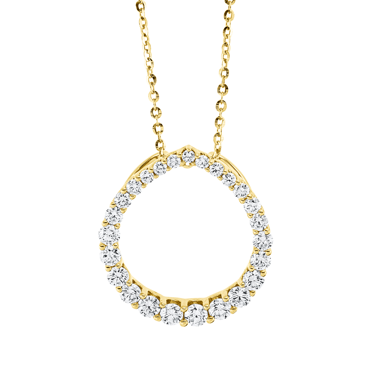 Collier  18kt Gelbgold  Kreis mit 1,15ct Diamanten