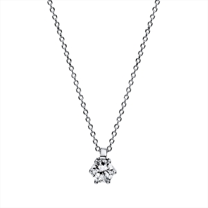 Solitaire Collier 6er-Krappe 14kt Gelbgold mit 0,15ct Diamanten