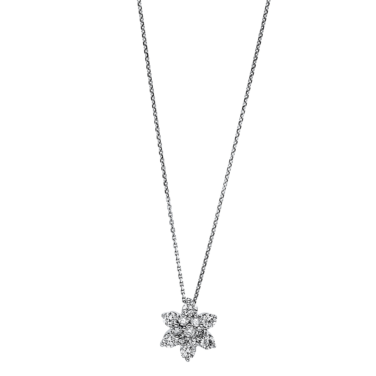 Collier 18 kt WG Schneeflocke