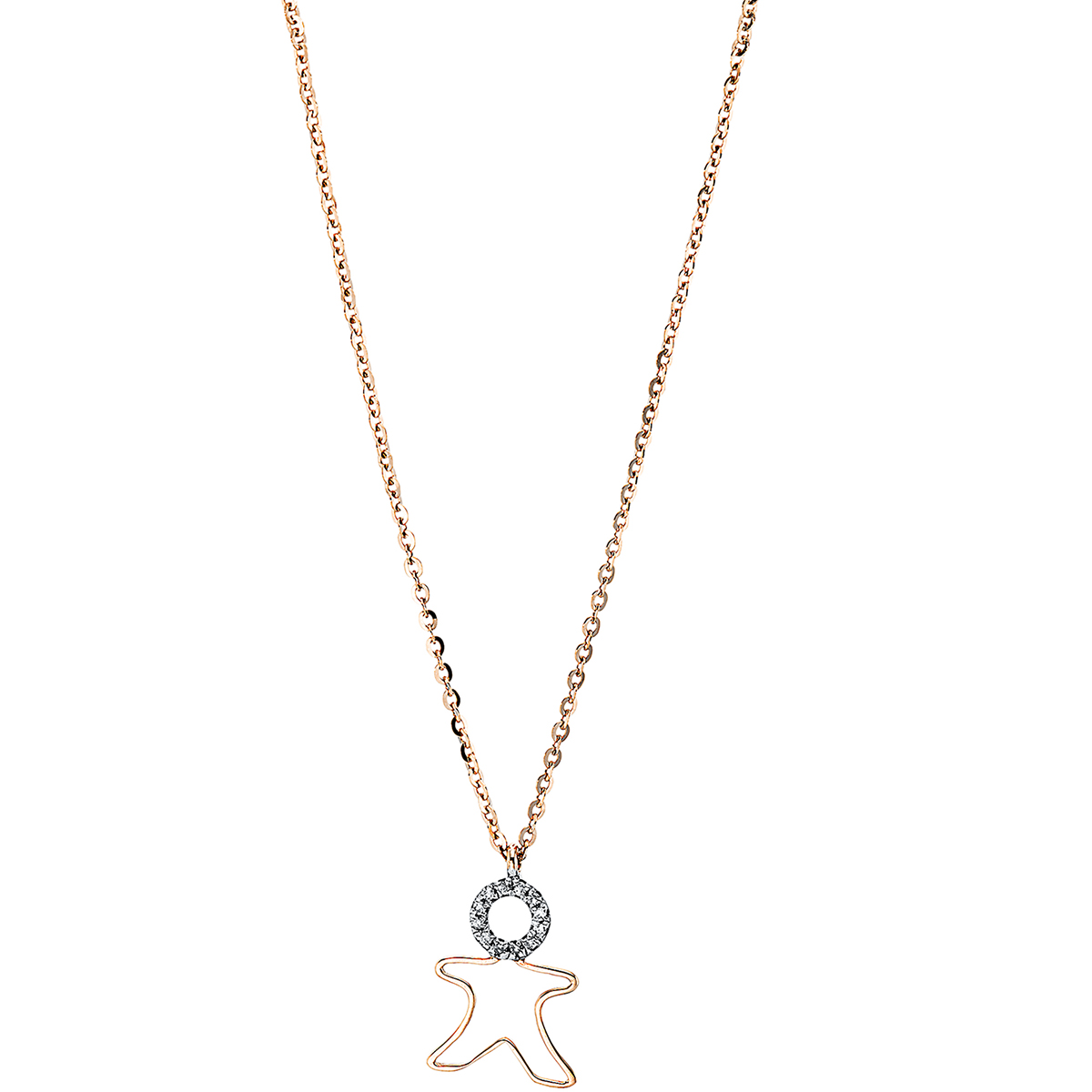 Collier 18 kt RG+WG