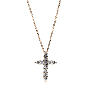 Collier 18 kt GG kreuz