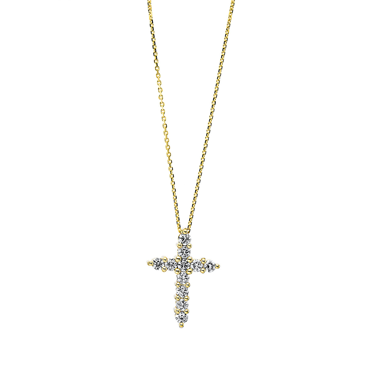 Collier 18 kt GG kreuz