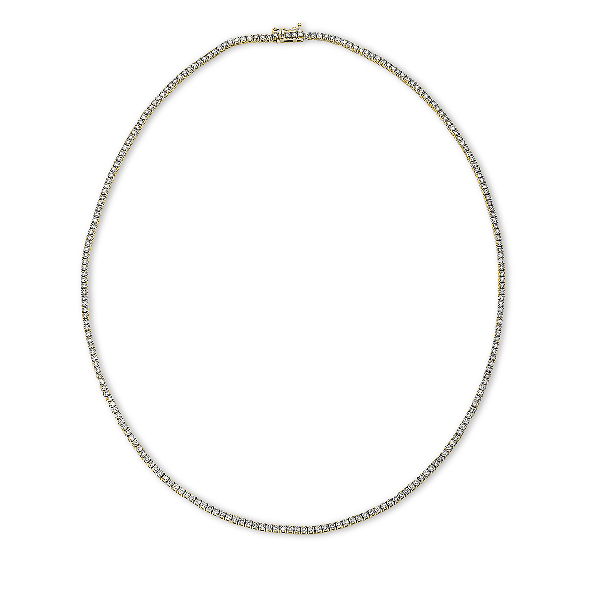 Tenniscollier 4er-Krappe 18kt Gelbgold mit 6,07ct Diamanten