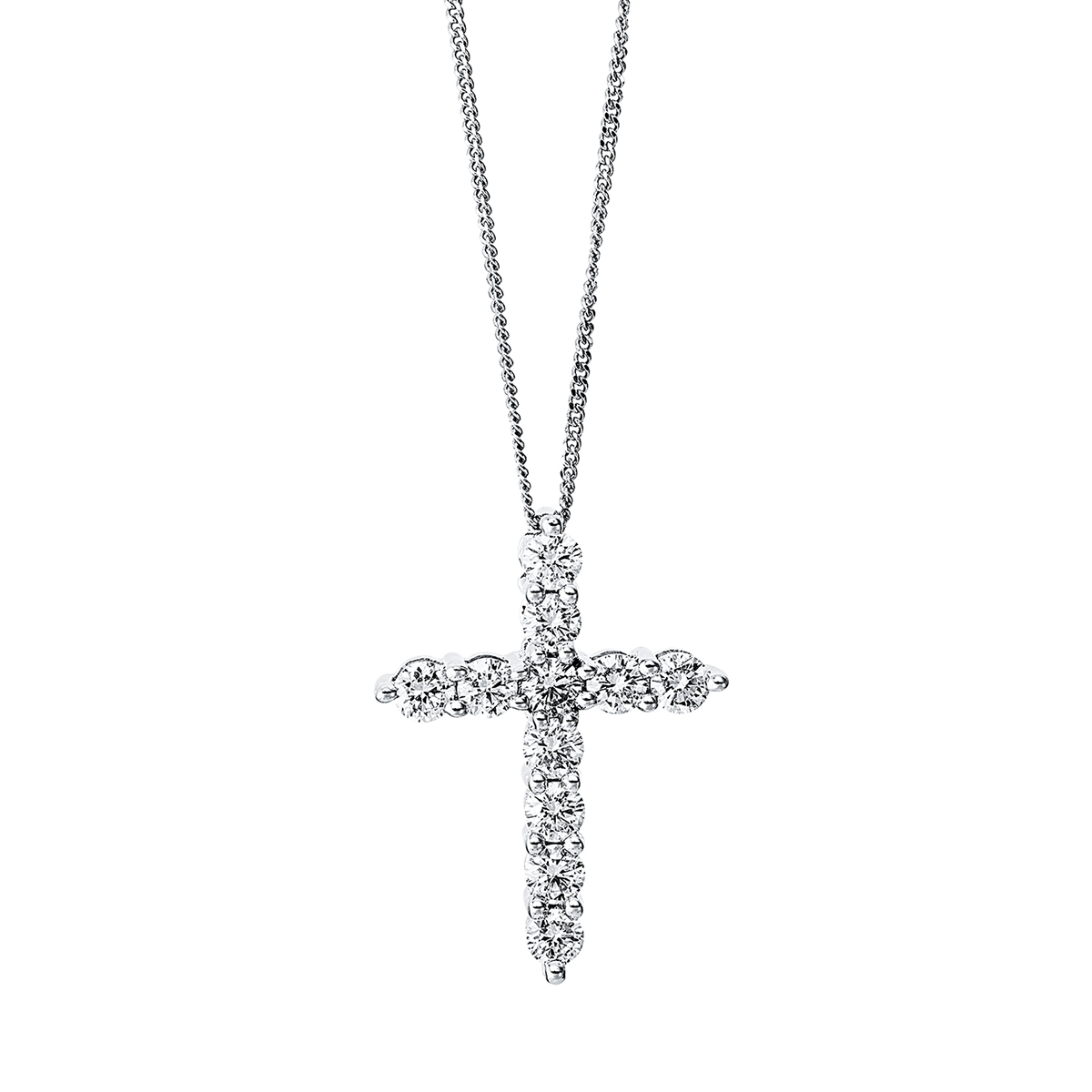 Collier 18 kt WG Kreuz