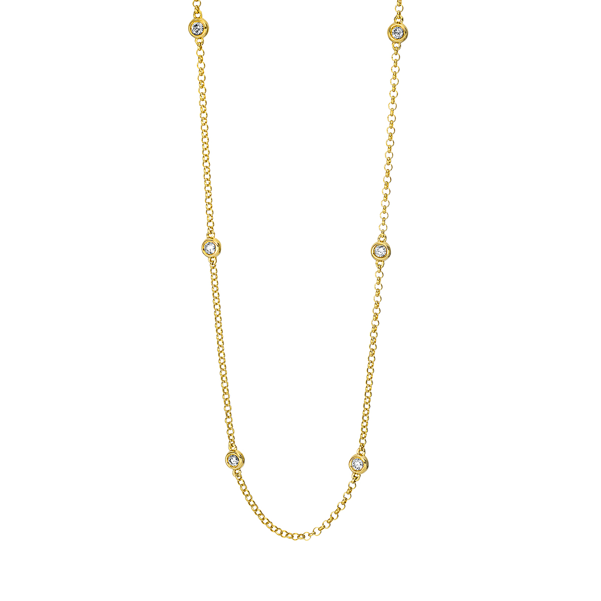 Collier Zarge 18 kt GG, mit ZÖ 50 cm