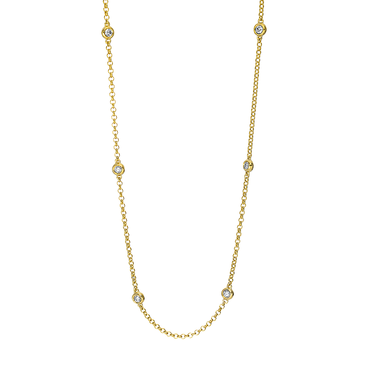 Collier Zarge 18 kt GG, mit ZÖ 40 cm