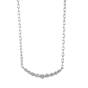 Collier 18 kt WG, mit ZÖ 40 cm 43cm