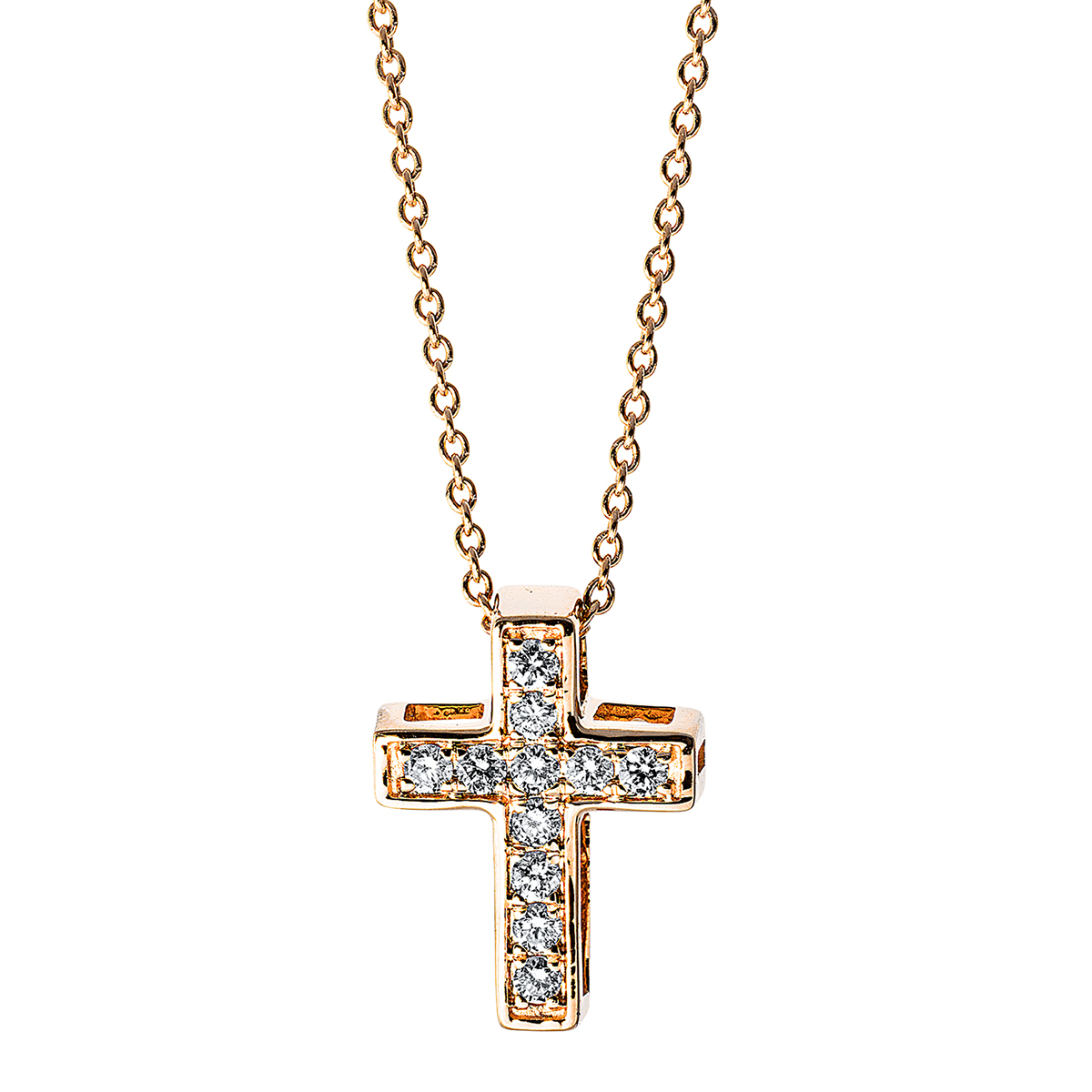 Collier 18 kt RG Kreuz