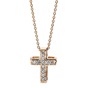 Collier 18 kt RG Kreuz