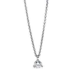 Solitaire Collier 3er-Krappe 18kt Gelbgold mit Öse mit 0,15ct Diamanten