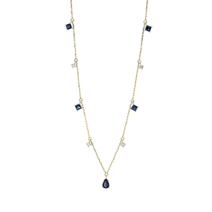 Collier 18 kt GG, mit ZÖ 42,43,44cm