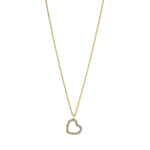 Collier 18 kt GG Herz, mit ZÖ 40 cm,42 cm