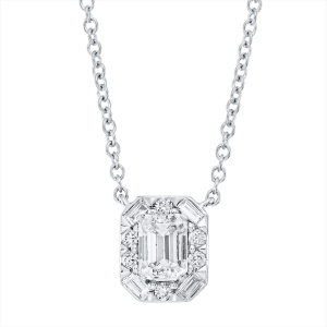 Collier 18 kt WG, mit ZÖ 38cm,40,6cm,43,2cm