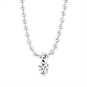 Solitaire Collier  18kt Weißgold mit 0,03ct Diamanten