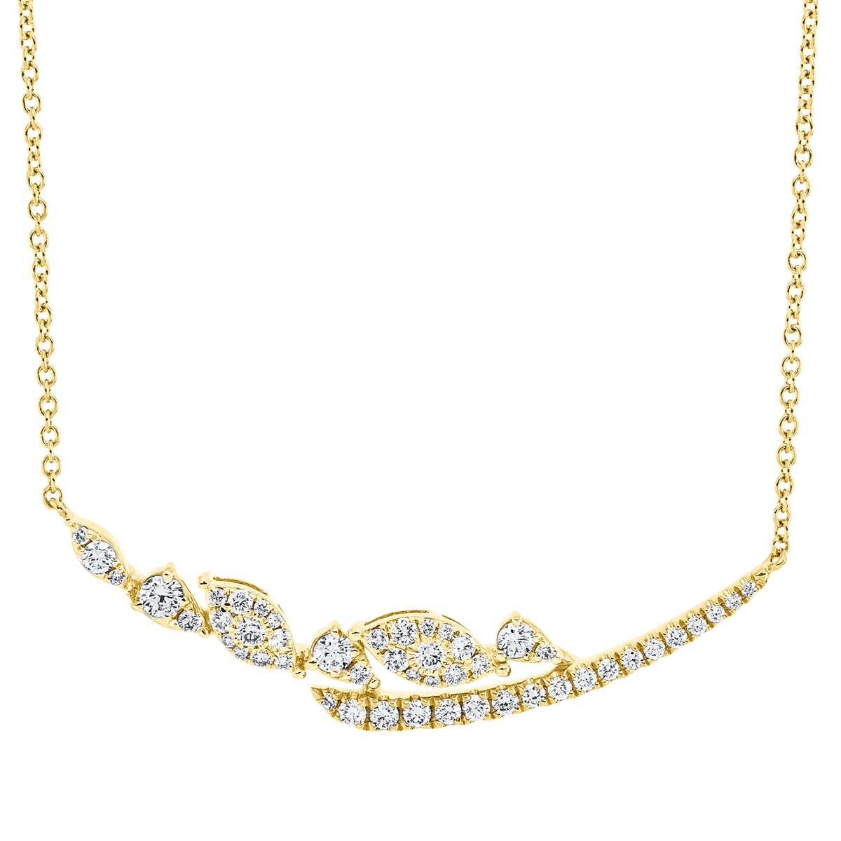 Collier 18 kt GG, mit ZÖ 40 cm + 43 cm