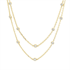 Collier 18 kt GG, mit ZÖ 36, 38 cm